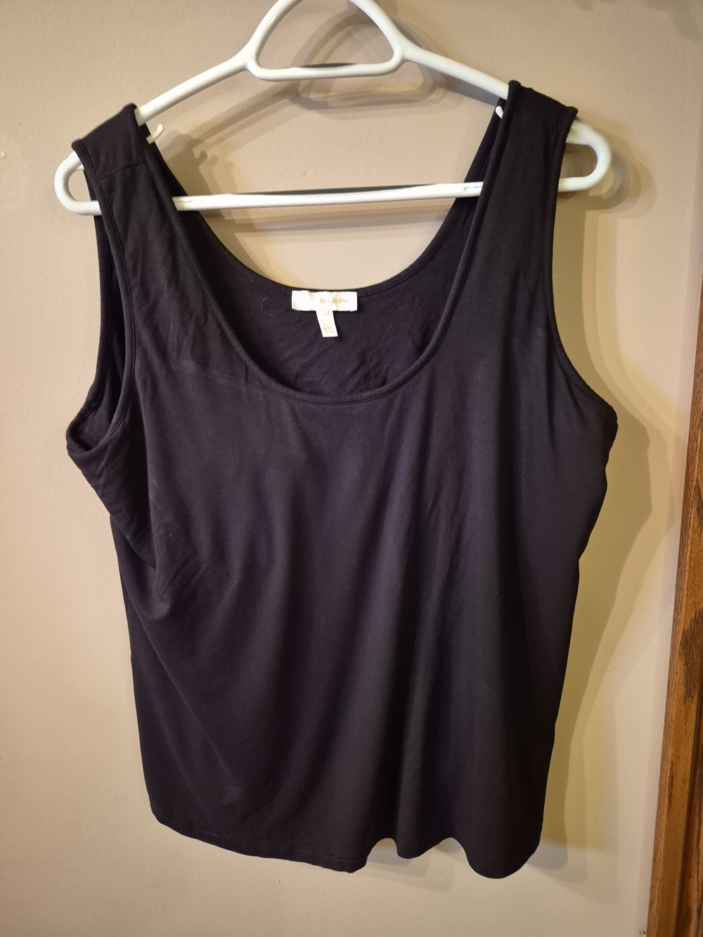 GG JEANS Black Scoop Neck Built In Bra Tank  ***INVENTORY CLEAROUT***